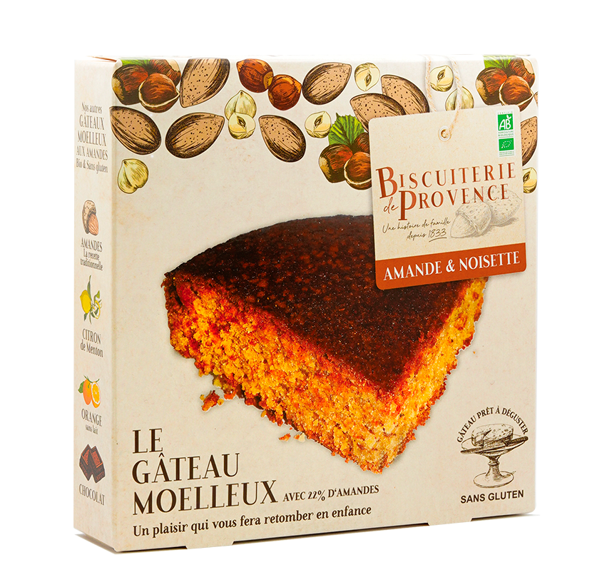 Gâteau moelleux noisettes bio et sans gluten