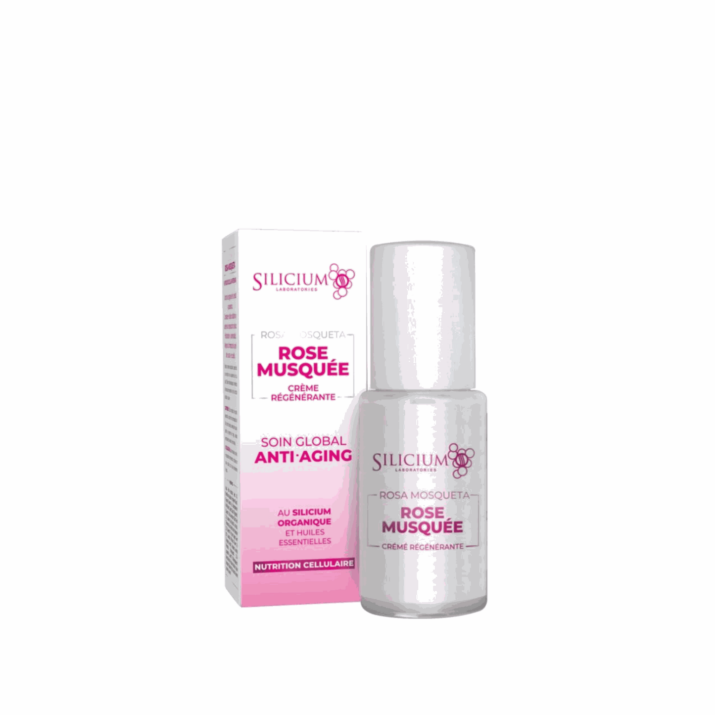 Crème fluide rose musquée au silicium organique