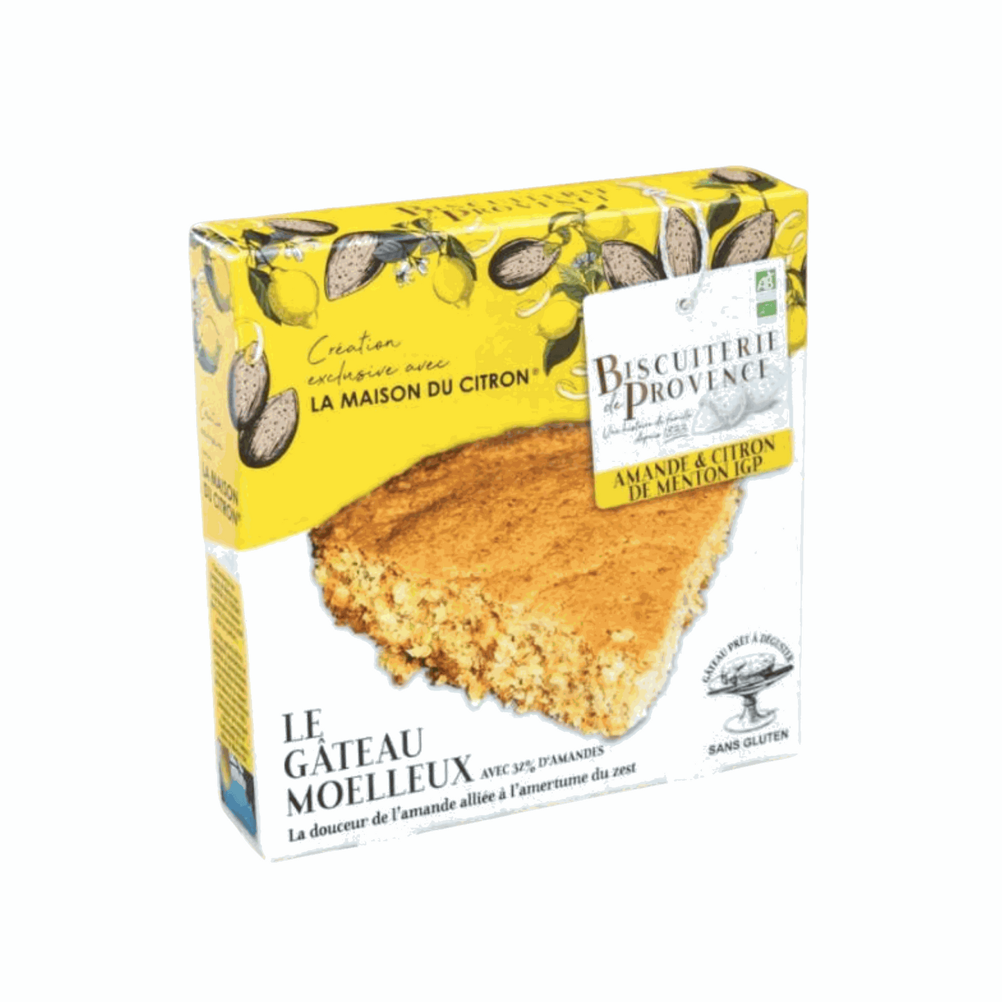 Gateau moelleux amande citron bio sans gluten