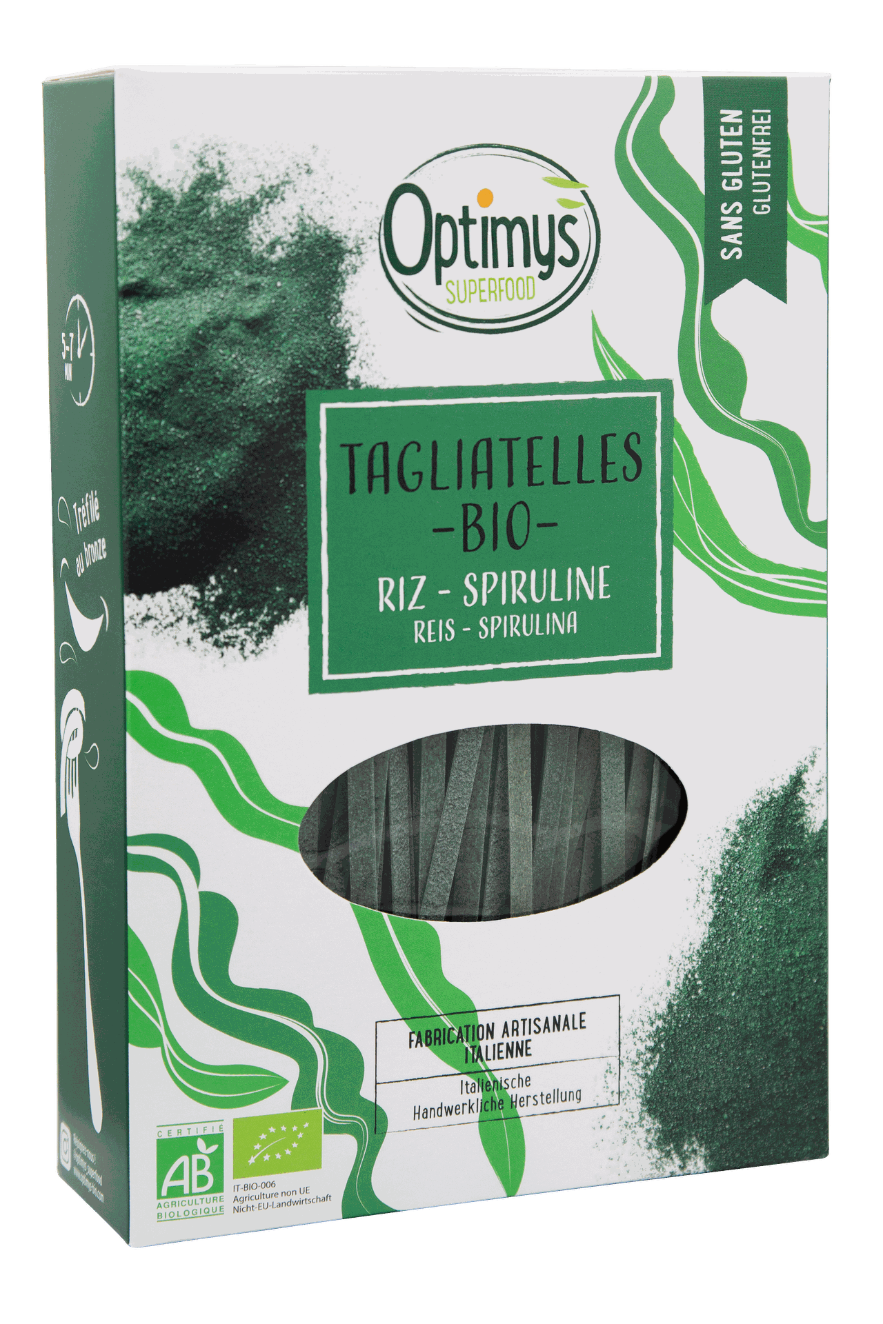 Tagliatelles spiruline Bio