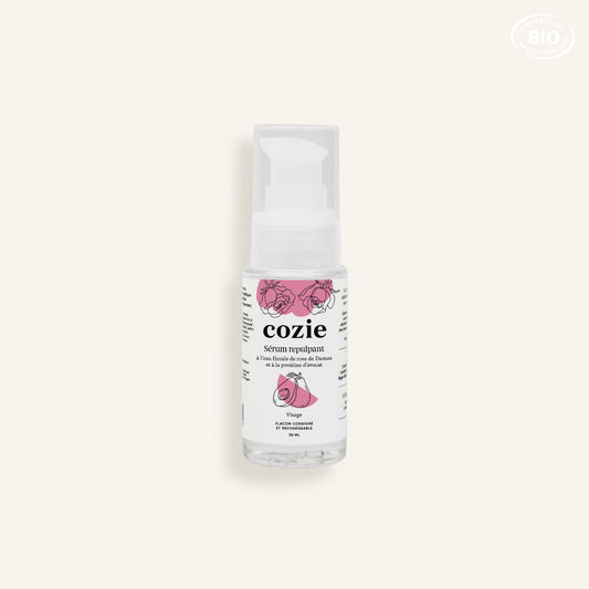 Sérum repulpant à l’eau florale de rose et à la protéine d’avocat – 30 ml